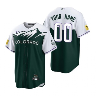 Colorado Rockies Custom Green Men's MLB Nike 2022 City Connect Game Jersey
